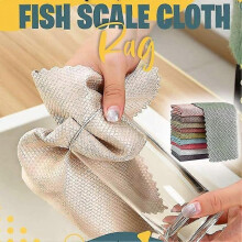 Fish Scale Cleaning Cloth, 30 X 30 Cm, Microfiber, Absorbent, Lint-free