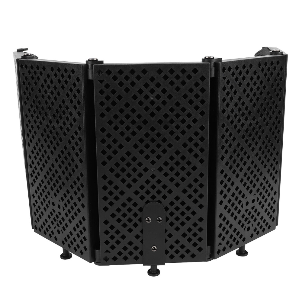 Foldable Microphone Isolation Shield with Pop Filter & Stand for Studio Recording
