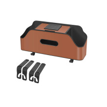 Car Seat Back Storage Box for BYD Seal U DM-i 2024 2025, Multifunctional Organizer with Cup Holders, Hooks, and Tissue Box in Orange