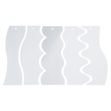 5Pcs Wavy Sewing Rulers Stencils Clear Acrylic Quilting
