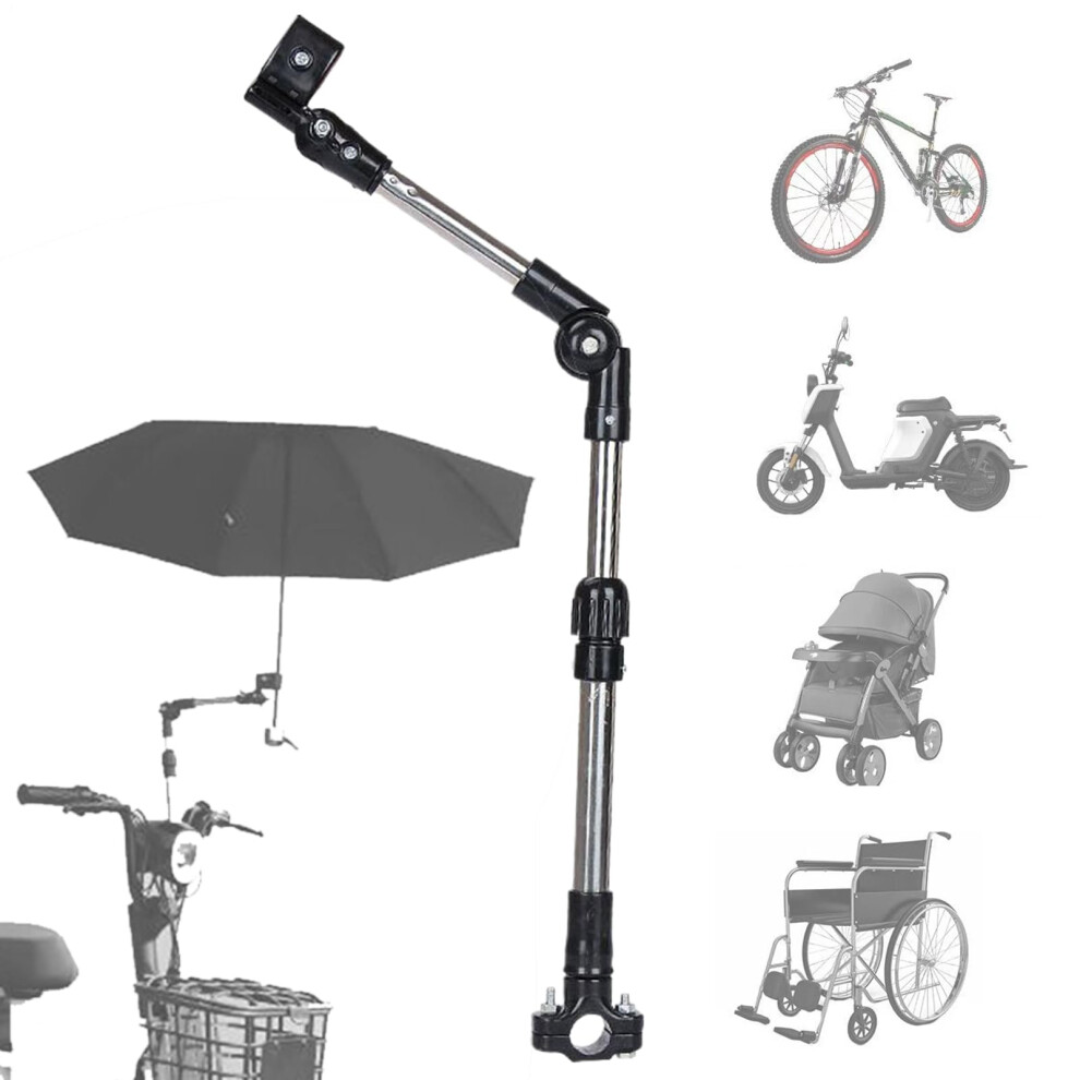 Bicycle Umbrella Stand for Wheelchairs and Strollers | Compact Anti-Venture Frame Support for Outdoor Cycling