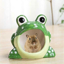 Small Animal Ceramic Critter Bath, Ideal for Dwarf Hamsters and Gerbils, Pet Hideout Hut Cave