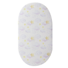 Baby Bassinet Fitted Sheet Soft Breathable Protective Sleeve for Oval Rectangle Mattresses for Boys Girls