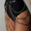 Gothic PU Leather Thigh Harness Black Adjustable Thigh Harness 5