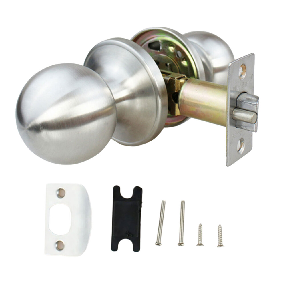 Stainless Steel Round Door Knobs Knobset Nonlocking Interior 7627000037695