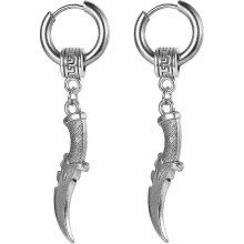 Retro Personality Small Circle Earrings for Men And Women Stainless Steel Hip-hop Small Gift