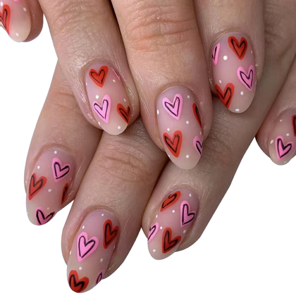 Creative Press On Nail for Valentine's Day Manicure Nail