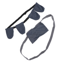 Support de drain post-mastectomie 4 poches 10,2x5,9 po gris
