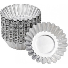 30 Packs Egg Tart Molds, Mini Aluminum Cake Muffin Moulds Tins Pans
