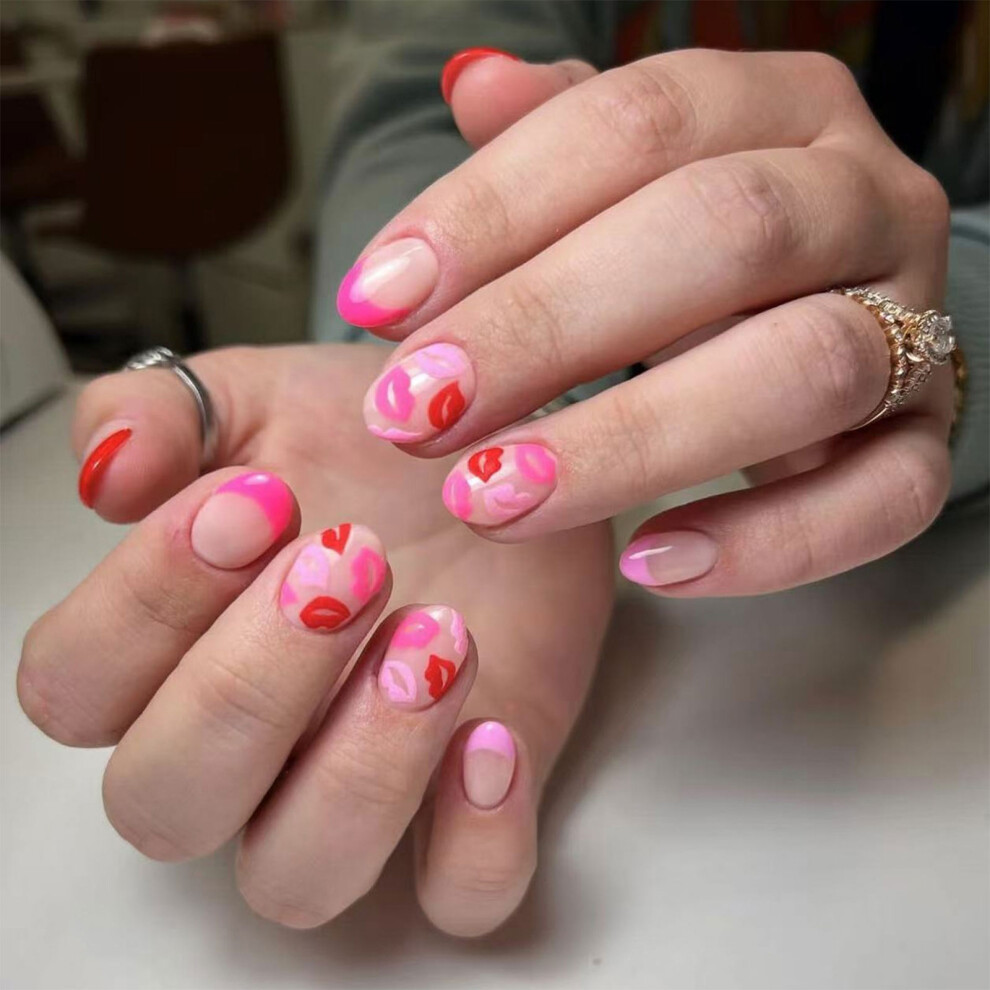 Valentine Press On Nail Artificial Nail False Nail Glues On Nail