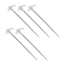 5Pcs Luminous Tent Stakes Heavy Duty Ground Pegs for Outdoor Camping Hiking Beach Canopies 12 Inch Durable Steel