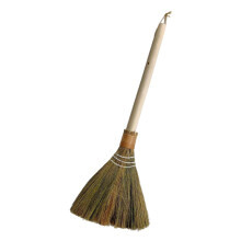 Handmade Woven Broom with Detachable Handle for Rustic Farmhouse Cleaning Tool, Ideal for Home Office and Kitchen Use