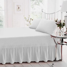 (White - Valance Sheet, Double) Extra Deep Fitted Valance Sheet Bed Sheets - Single to Super King Sizes bedding  king fitted  sheet