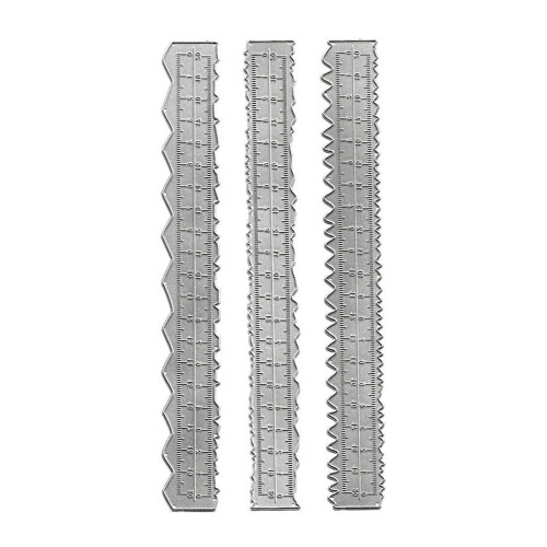 3 Pcs Set Irregular Edges Ruler Carbon Steel Paper 1