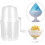 Hand Crank Ice Maker for Refreshing Drinks, White Portable Manual Ice Crusher with Easy-Grip Handle 2