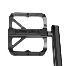 Pédales en aluminium ultraléger à 3 roulements 102 95 mm noir
