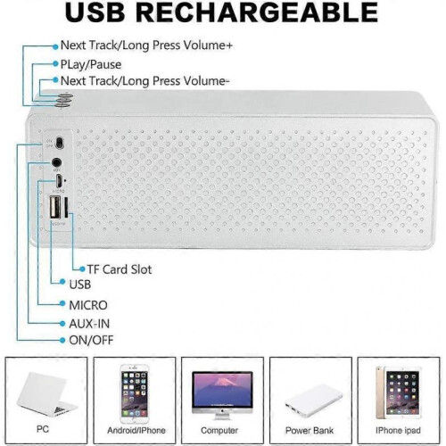 Bluetooth V5.0 Speaker Wireless Portable Small Speaker, 10W Oversized Sound Stereo , Support TF/AUX/U-Disk/Hands-Free (Graffiti) 2