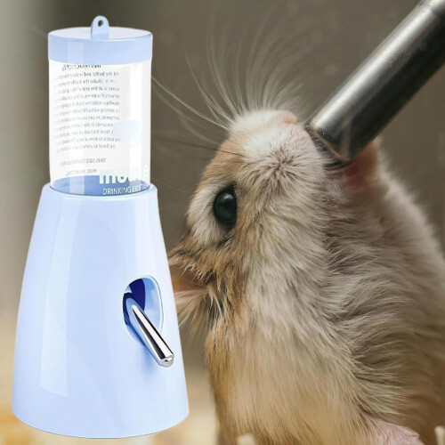 Hamster Drinking Bottle 80ml - Open Bottom Water Drinker with Base for Indoor Pets, Chinchilla, Dormitory Use 1