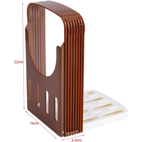 Adjustable Bread Slicer Mould - Foldable ABS Resin Sandwich Cutting Guide with 4 Thickness Settings for Kitchen Use 2