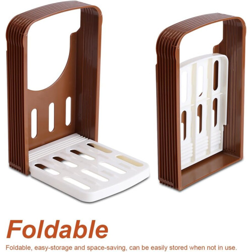 Adjustable Bread Slicer Mould - Foldable ABS Resin Sandwich Cutting Guide with 4 Thickness Settings for Kitchen Use 1