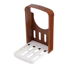 Adjustable Bread Slicer Mould - Foldable ABS Resin Sandwich Cutting Guide with 4 Thickness Settings for Kitchen Use