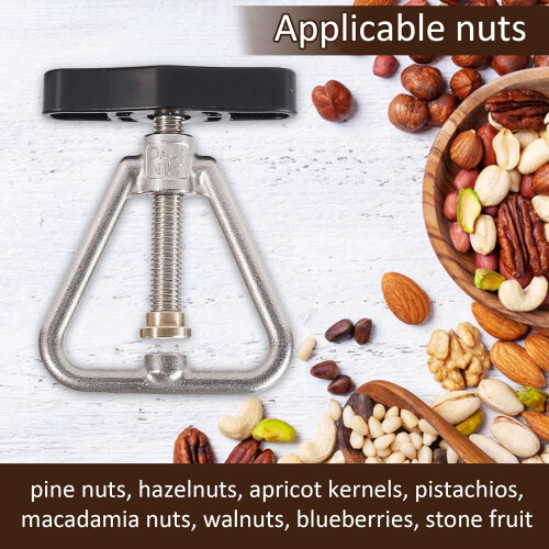 Nut Crackers for All Nuts - 304 Stainless Steel Heavy Duty Nutcracker Tool for Hickory, Walnut, Pecan, Hazelnut 1