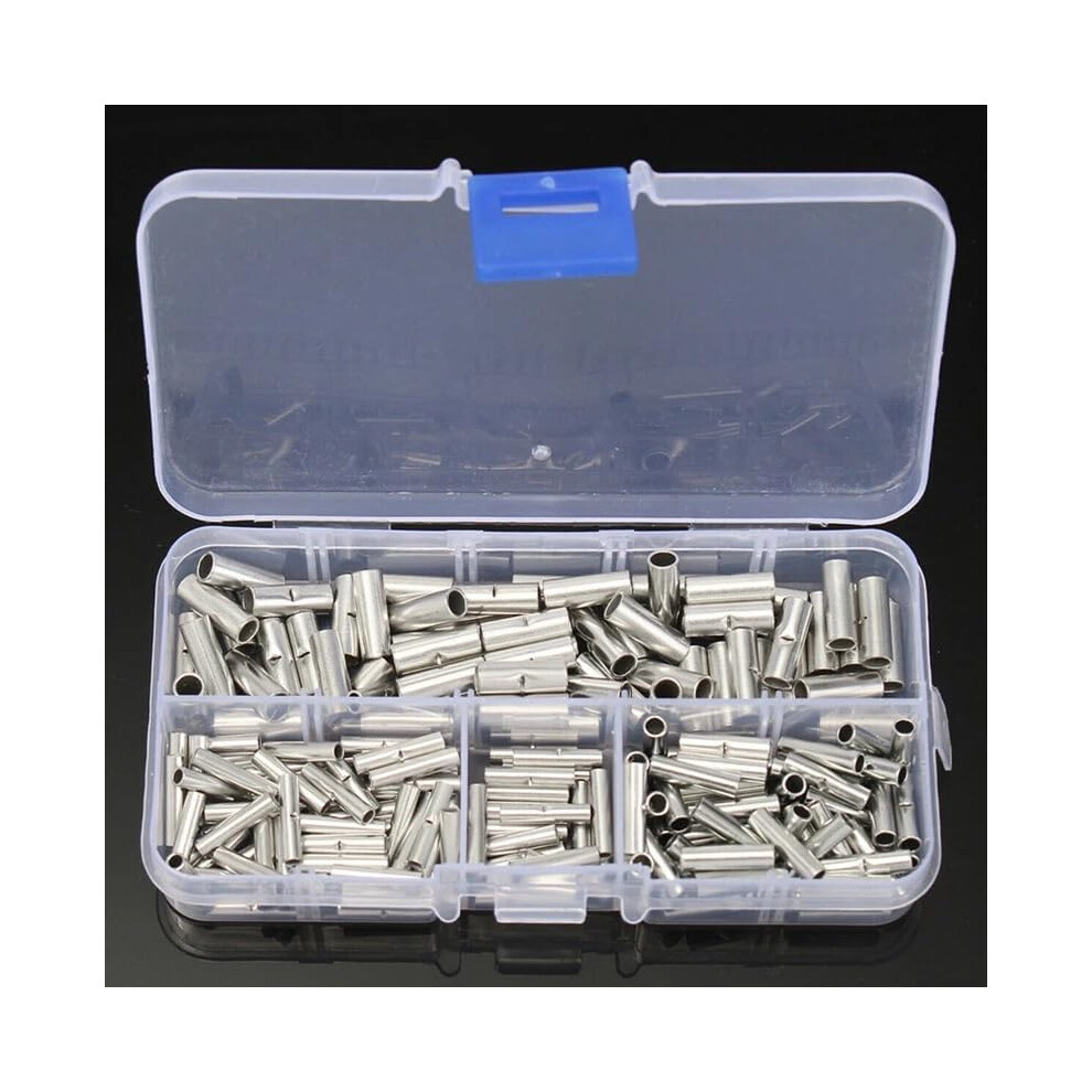 150Pcs Non-Insulated Butt Wire Connector Ferrules For Electrical Cable Terminals 0.5-6Mm2 22-10Awg Tinned Crimp Terminals 6447073576560