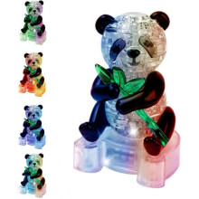 Crystal Puzzles Panda Toy 3D Jigsaw Puzzles Light-up Panda Gifts Girls Boys Adults