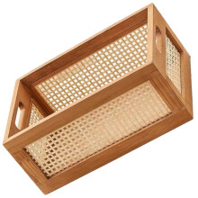 Decorative Basket Book Storage Woven Rattan Baskets for Nursery Bedroom Bathroom Organization Large Size