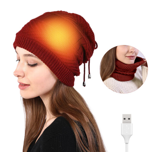 USB Electric Heating Hat Warm Heated Hat Outdoor
