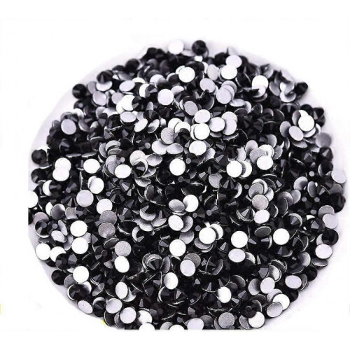 Glue Fix Crystal Flatback Rhinestones (ss20 576pcs, Jet) 1