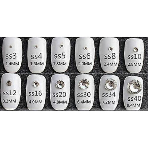 Glue Fix Crystal Flatback Rhinestones (ss20 576pcs, Jet) 2