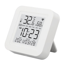 WiFi-Temperatur- und Feuchtigkeitssensor 6,5  6,5  1,6 cm ABS