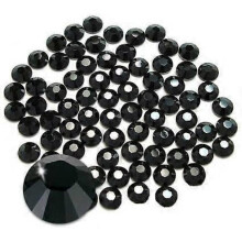 Glue Fix Crystal Flatback Rhinestones (ss20 576pcs, Jet)