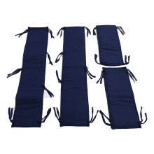 Soft Bathed Crib Bumper Pad 67x25.5cm & 129.5cm Cotton Polyester