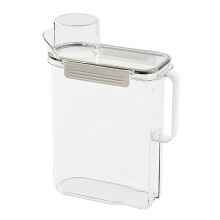 2.5L Transparent Laundry Detergent Storage Box With Measuring Cup Handle - Multi-Purpose Powder Dispenser For Beans Flour Rice