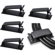 50Pcs Self Adhesive Cable Management Clips, Cable Organizers Wire Clips Cord Holder for TV PC Ethernet Cable Under Desk