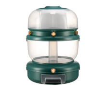 360 Rotatable Cereal Dispenser with Visible Multigrain Tank, One-Click Dry Rice Container for Barley, Millet, and Cereal (vtX4D-12)
