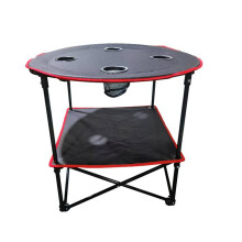 Water Resistant Foldable Camping Table with Sturdy Frame and Chairs for Beach, Backyard, Garden, and Parties