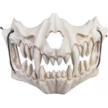 Tiger Ye Yaksha Dragon God Tengu Black Tortoise,Half Face Skull Scary Mask
