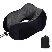 Travel Pillow, Memory Foam Neck Pillow for Travelling Or Flight, Ergonomically Designed Neck Support Pillow