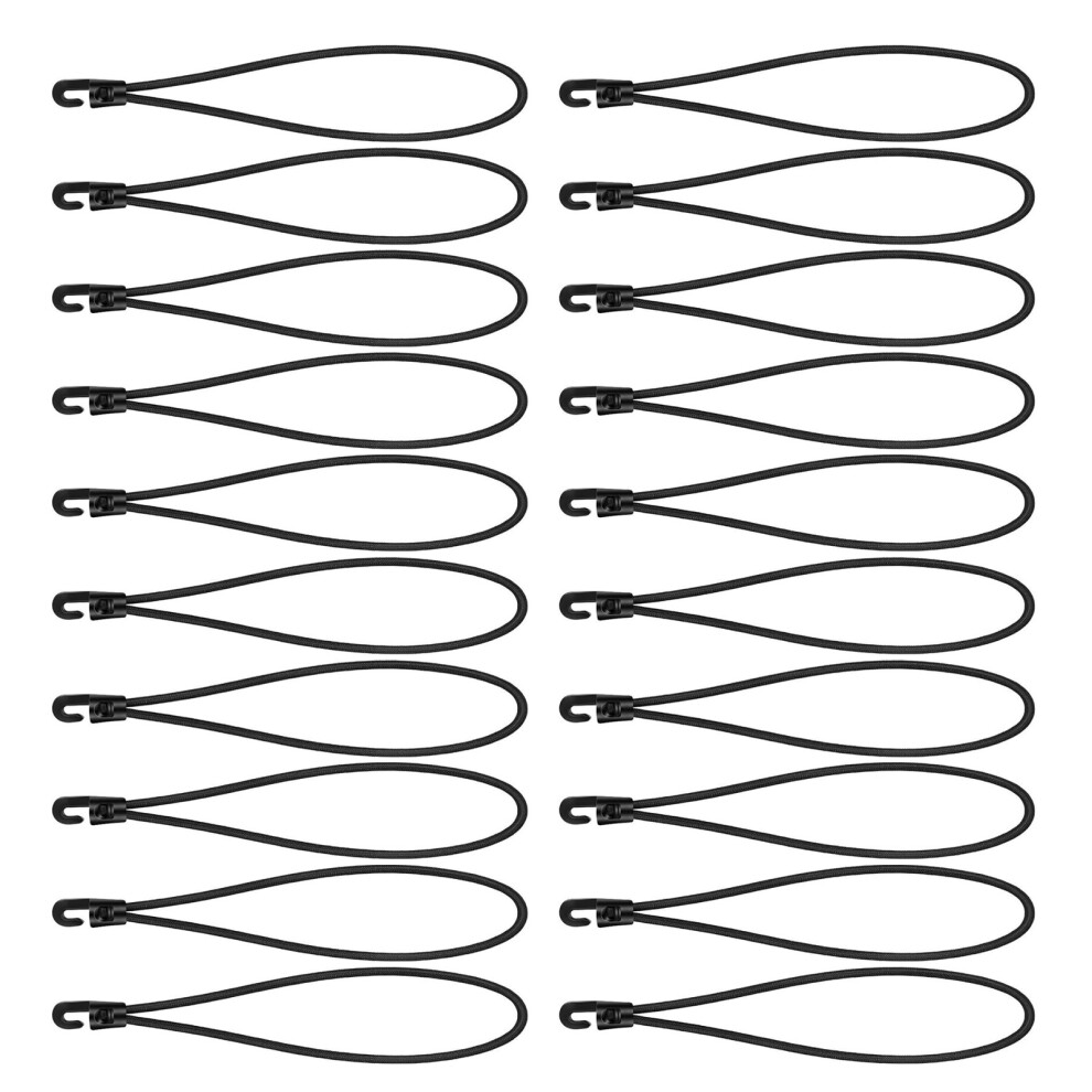 20Pcs Elastic Straps With Hook Tarpaulin Tensioner For Tents, 7627000038661