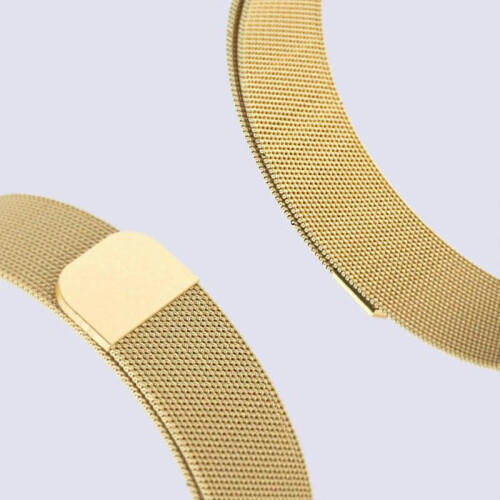 Google Pixel Watch Stainless Steel Mesh Strap Magnetic Gold 2