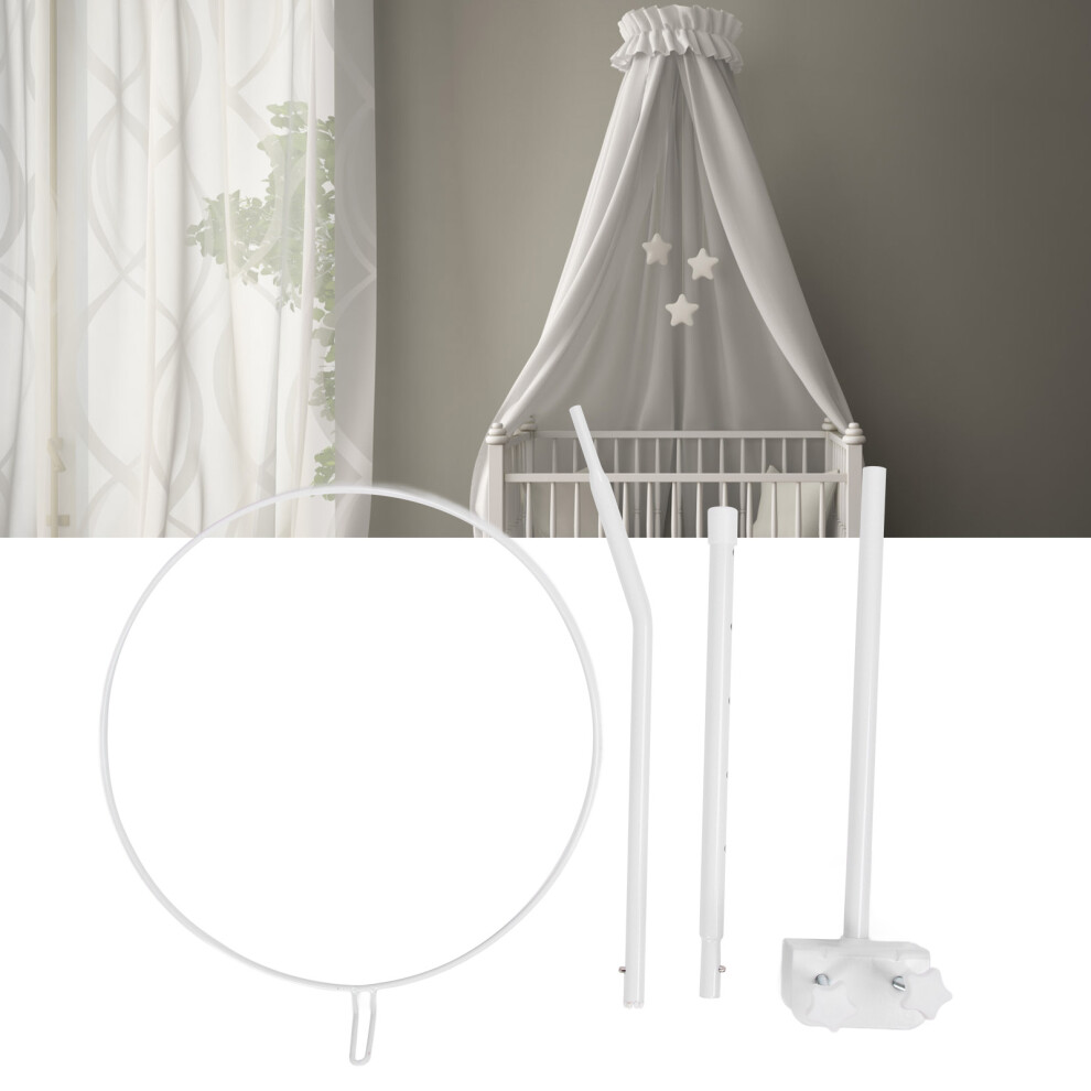 Adjustable Iron Crib Canopy Holder with Clamps, 105cm Height