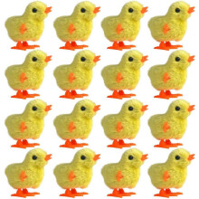 16 Pack Chain Chicken Novelty Jumping Chicken Gag Plush Chick Kids Party Party Supplies Props