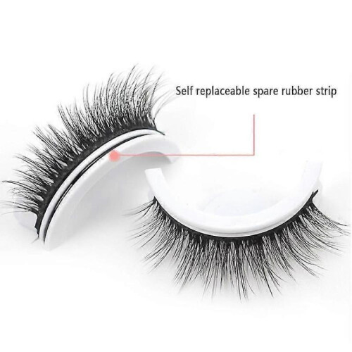Self Adhesive Natural Eyelashes Reusable Artificial Eyelashes Glue Free 1