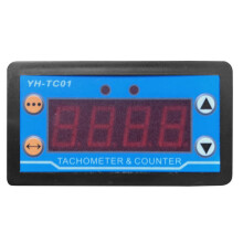 YH-TC01 Digital Tachometer with High Accuracy LED Display, Hall Sensor Motor Speed Meter for Accurate RPM Measurement