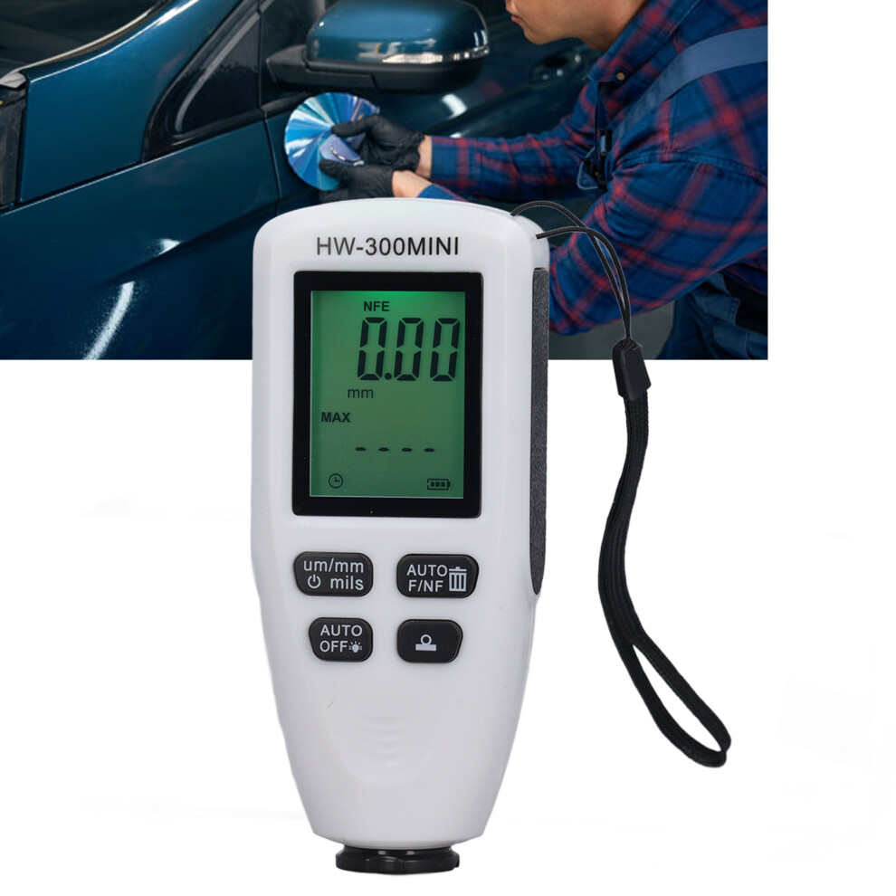 Coating Thickness Gauge 0-2000Î¼M Lcd Digital Meter For Car White 5021348771266