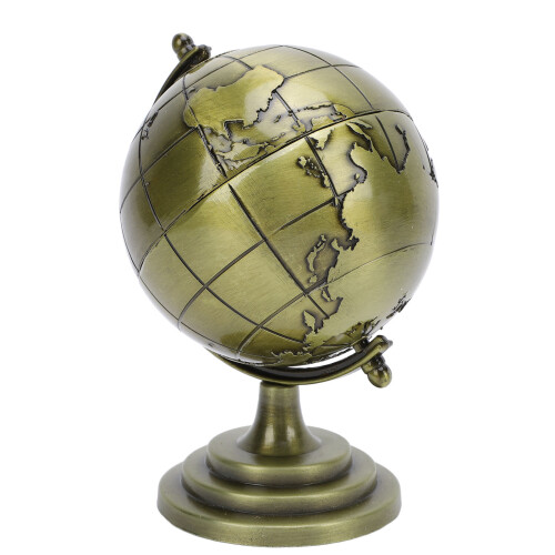 World Globe Alloy Metallic Luster and Texture 360 2