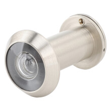 Door Security Viewer HD Lens 200 Wide Angle with 360 Cover in Silver Finish